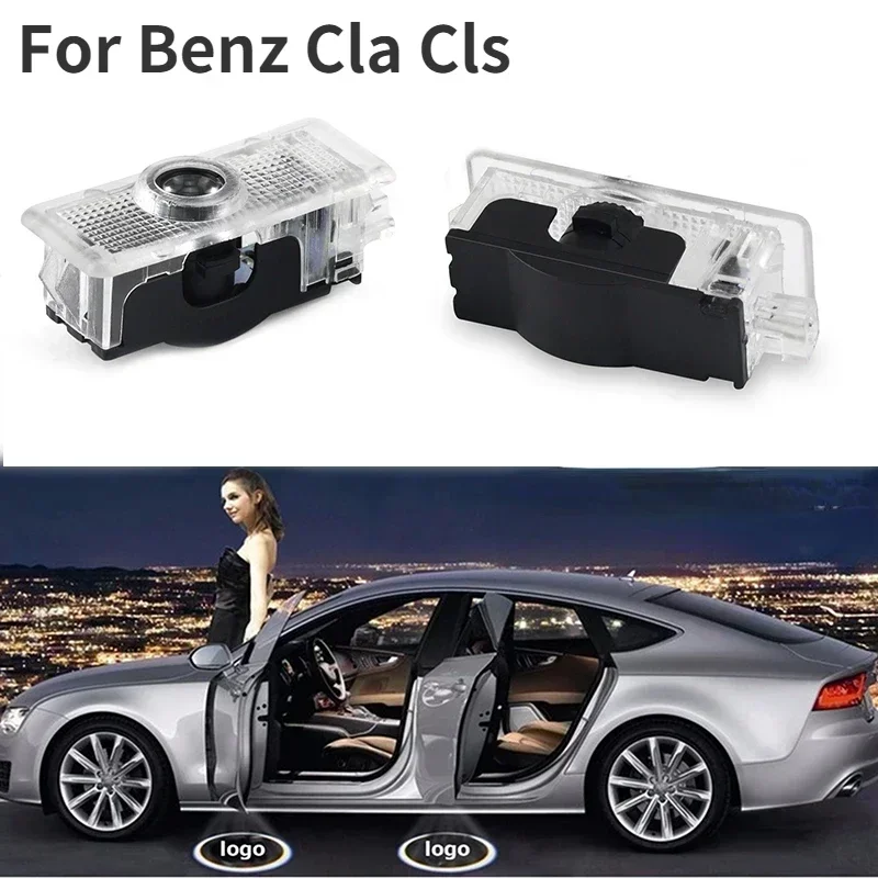 자동차 문짝 라이트 로고 레이저 프로젝터 고스트 섀도우 웰컴 라이트, 메르세데스 벤츠 CLA C117 C207 AMG CLS C218 W218 A207, 2024 신제품