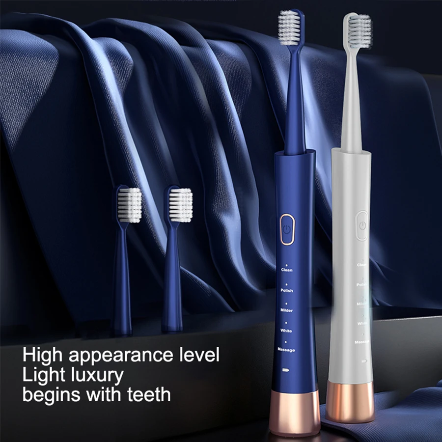Adult Male and Female Electric Toothbrush Hollow Cup Motor Type-c Charging 5-gear Mode Sonic electric toothbrush