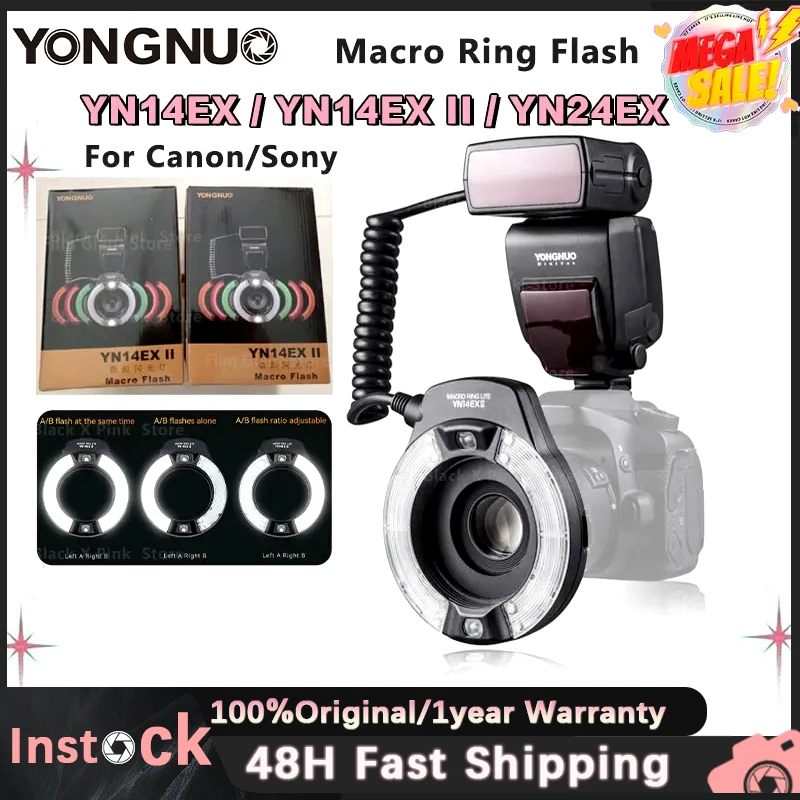 YONGNUOYN14EXYN14EXIITTLYN24EXLEDMacroRingFlashSpeedlite