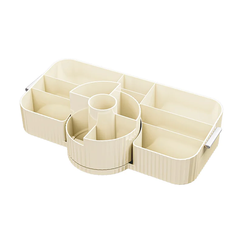 New 360° Rotating Makeup Brush Holder Cosmet Storag Box Luxury Makeup Organiser Lipsticks Make Up Container Vanity Organizer Box 5