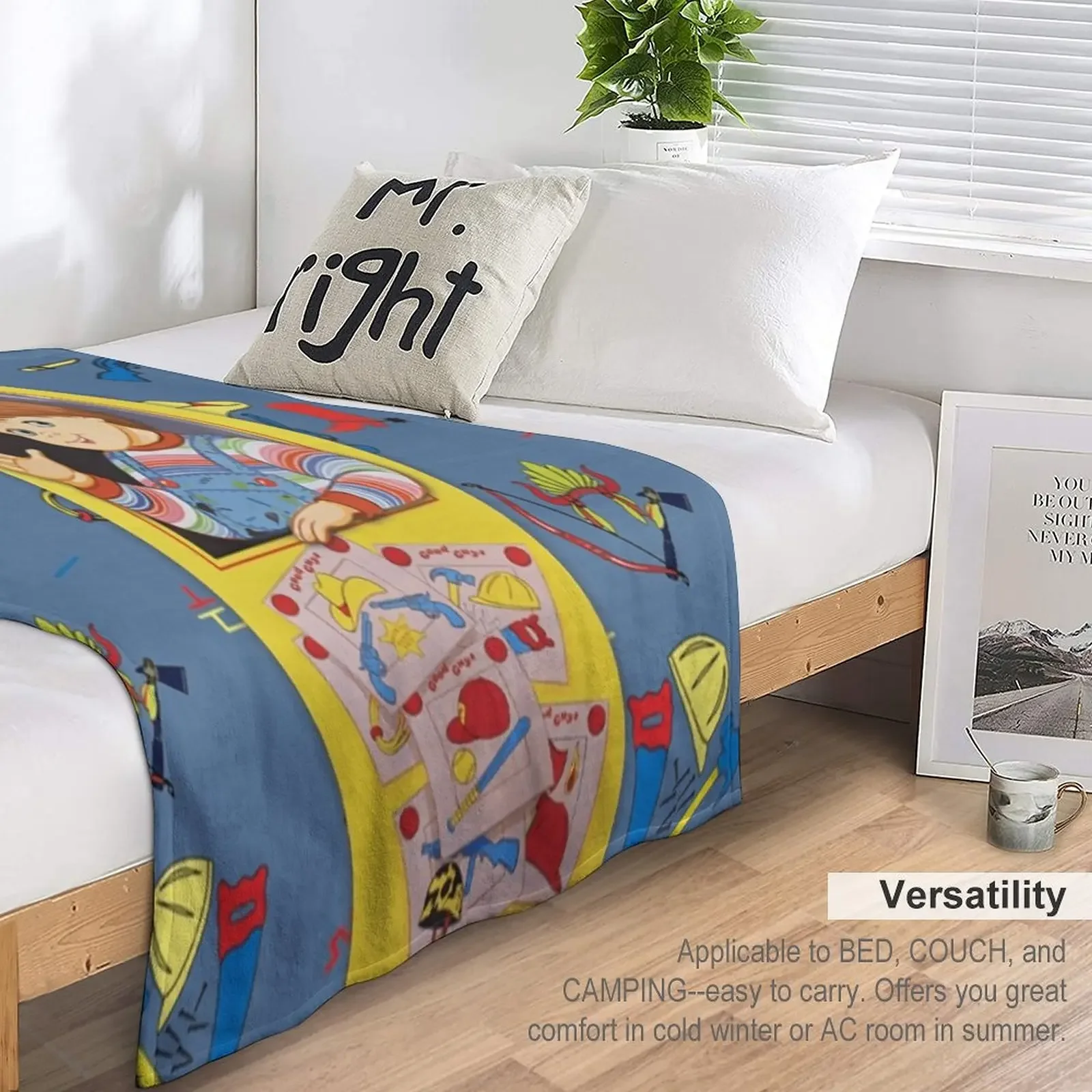 The Good Guys - Childs Play ft. Chucky Throw Blanket Soft Bed Blankets manga 5