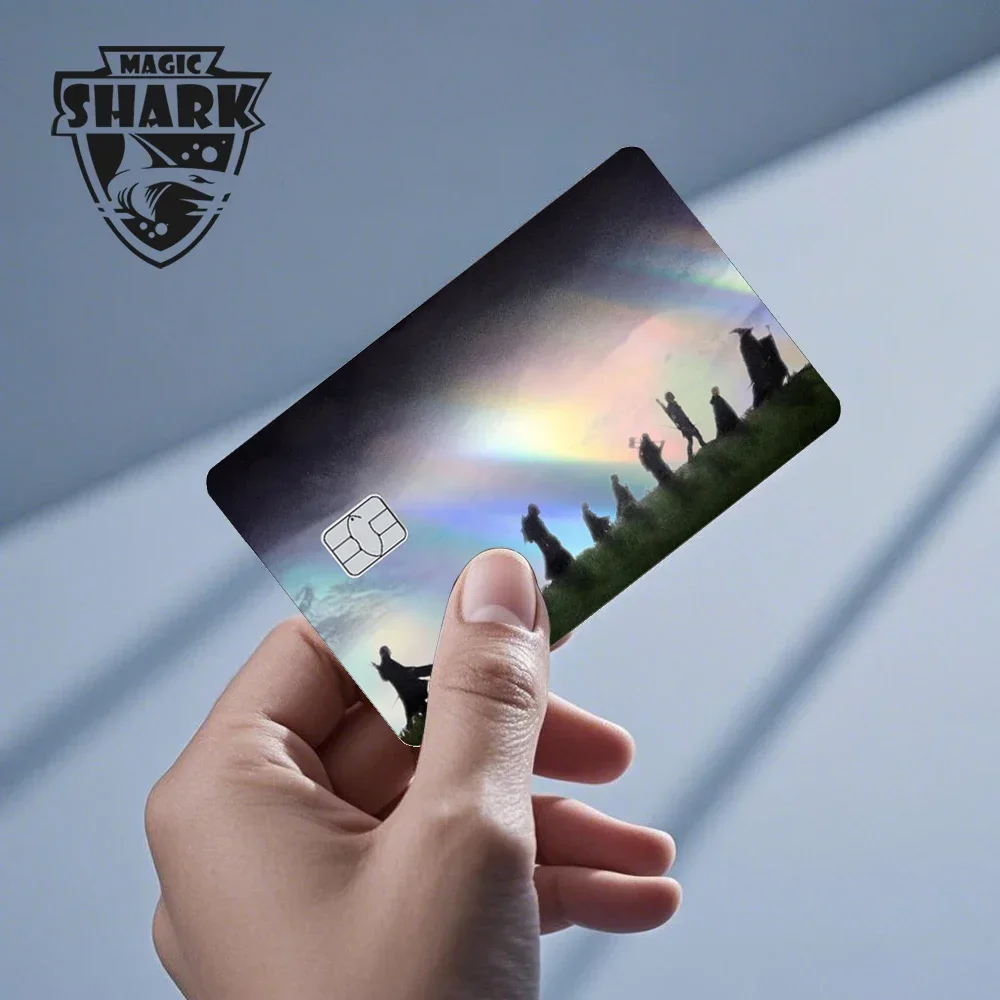 2025 New Cute Holographic Mouse Cat No Fade Laser Reflective Front Skin Cover Skin Sticker for Credit Card Debit Bank Card