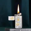 ZORRO Kerosene Lighter Ultra-thin Carving Craft Grinding Wheel Pure Copper Men's Lighter Gift 4