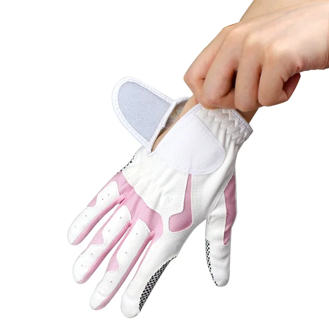 Golf Gloves for Lady Ultra soft Fabric Anti-skid Gloves One pair 5