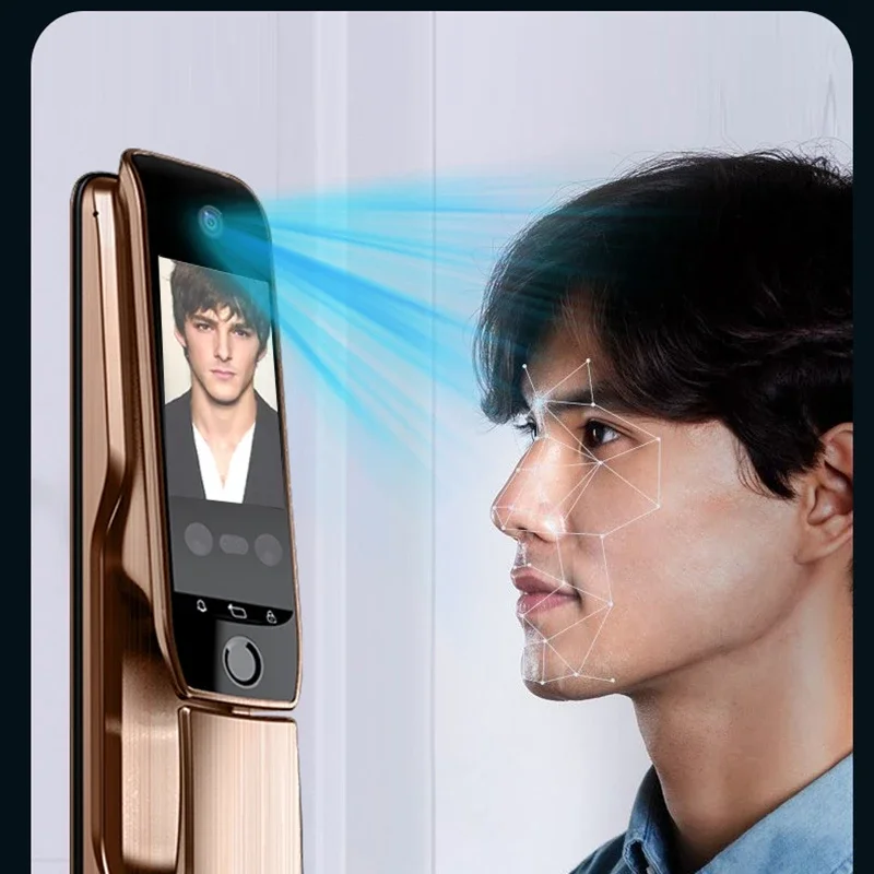 Fingerprint 3D Face Recongintion Fingeprint Smart Door Lock Tuya Wifi APP Remote Control Digital Lock Keyless Touch Screen
