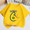 Pokemon Birthday Number Baby T Shirt Pikachu Yellow T Shirt+Shorts Infant Boy Girl Tees Tops Anime Cartoo Kids Summer Clothes 3