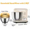 1pc Stand Mixer, Tilt-head Mixers, Kitchen Electric Dough Mixer, For Household Aids, 300W 3.8QT Stainless Steel Bowl, US Plug 2
