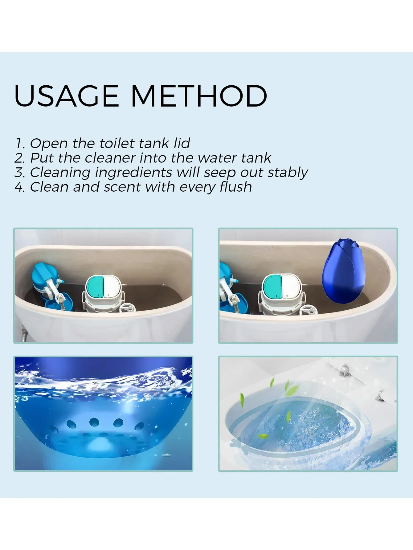 Description Picture 6 of itemRose Toilet Cleaner Eliminate Urine Full-Automatic ToiletCleaner Gel - Household Toilet Cleaner Bottle