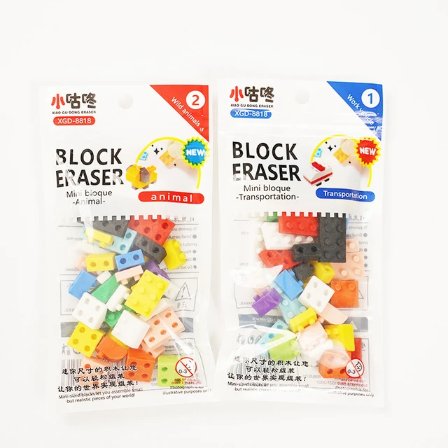 6pcs Creative Cute Cartoon Toy Building Blocks Plastic Pencil