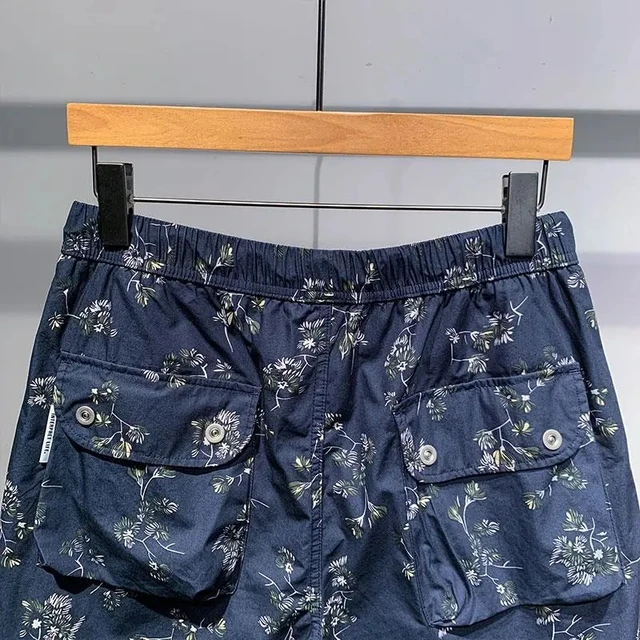 2023 Mens Shorts Over-the-Knee Vintage Floral Shorts