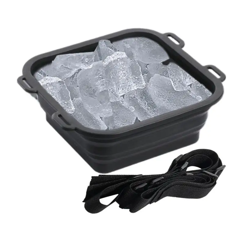 Ice Shower Basket Ice Bath Basin Bucket Silicone Silicone Portable Bath Tools Foldable Cold Accessories for Shower
