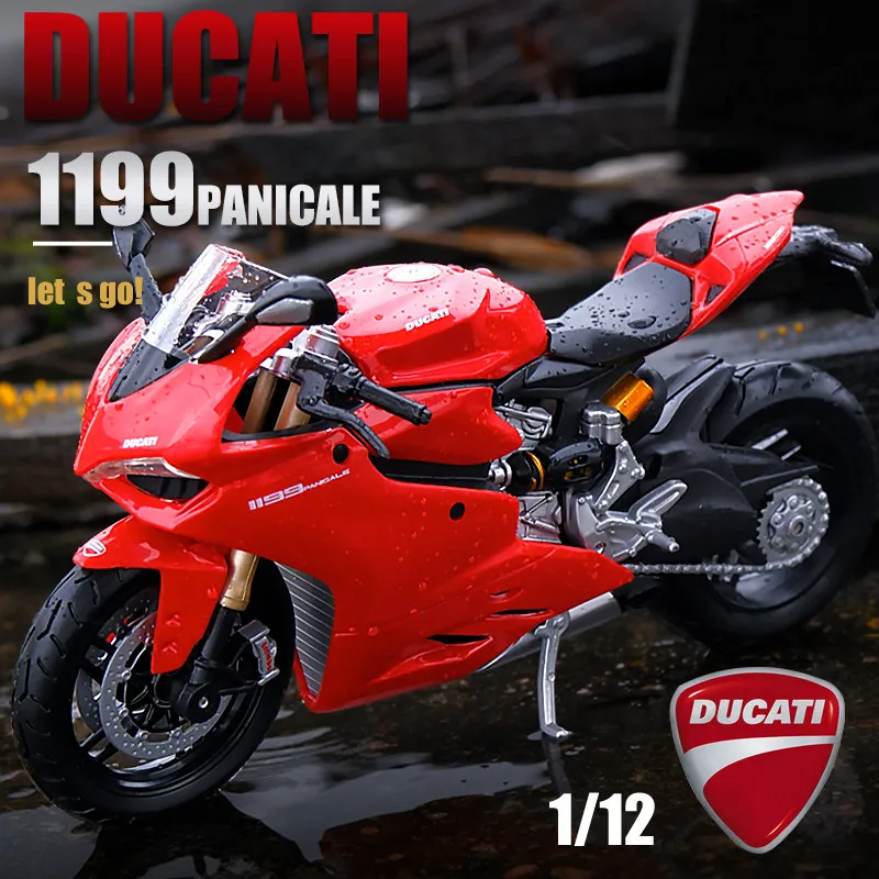

Модель мотоцикла Maisto Ducati 1/12 Panigale из сплава, модель мотоцикла, амортизаторы, коллекционная Игрушечная машина, подарок для детей