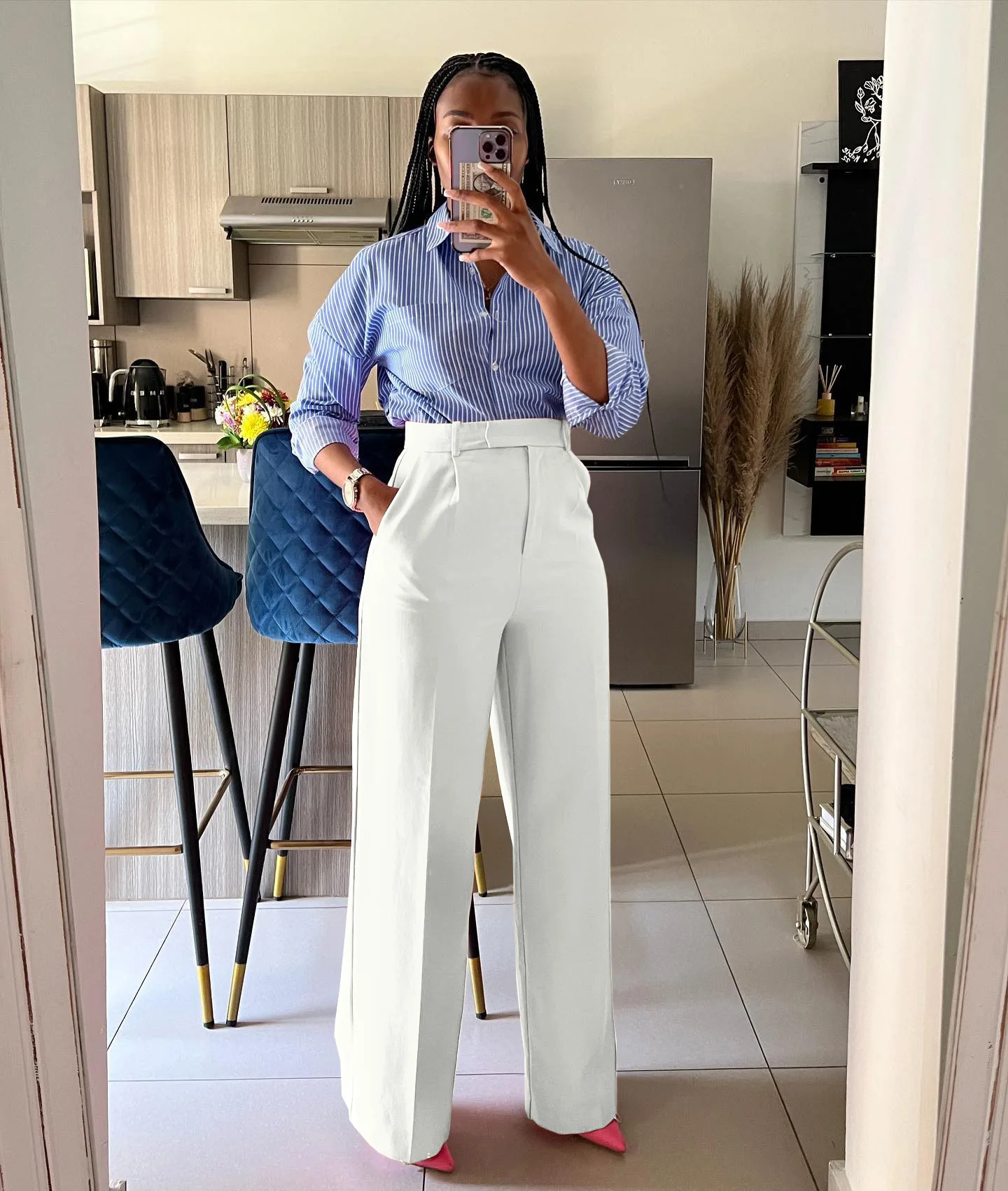CHWGFWL Business Casual Pants For Women Women Stretchy Work Business