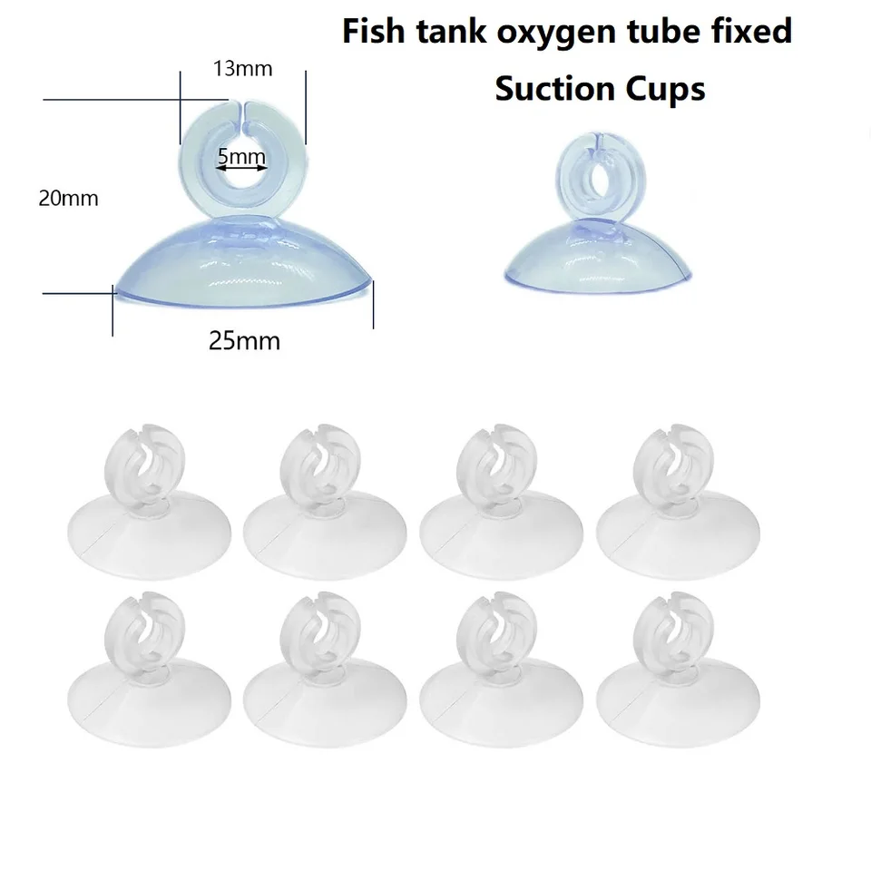 10 Uds. Tubo De Aire Con Ventosa Para Acuario, Ventosas Fijas Para Pecera, Clip De Fijación De Tubo De Aire De Oxígeno Para Tubo De 4-6mm - AliExprs