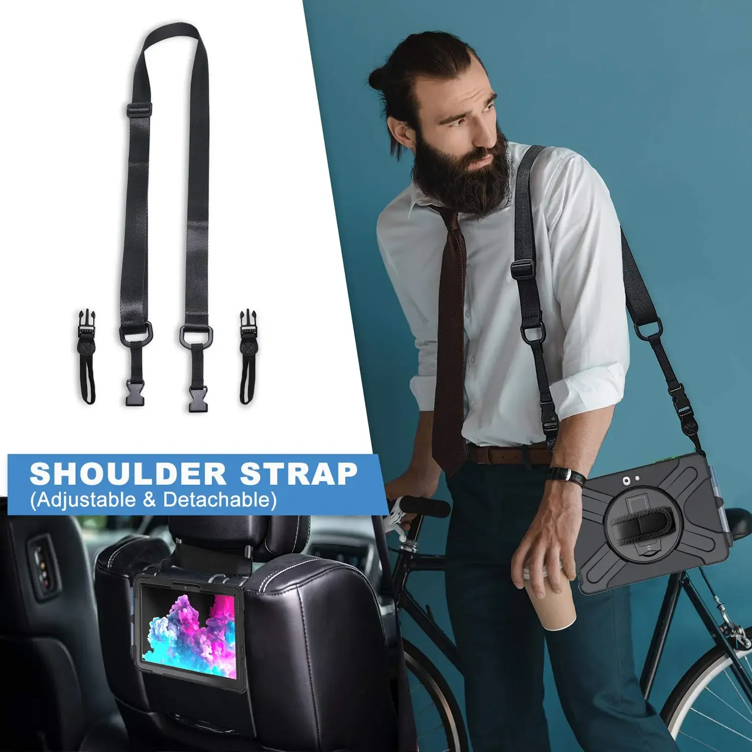 Lidar com Bolsa de Ombro para Microsoft Surface Resistente à Prova de Choque com Pen Holder Funda go go 10.5 Pro 12.3 - Imagem 5