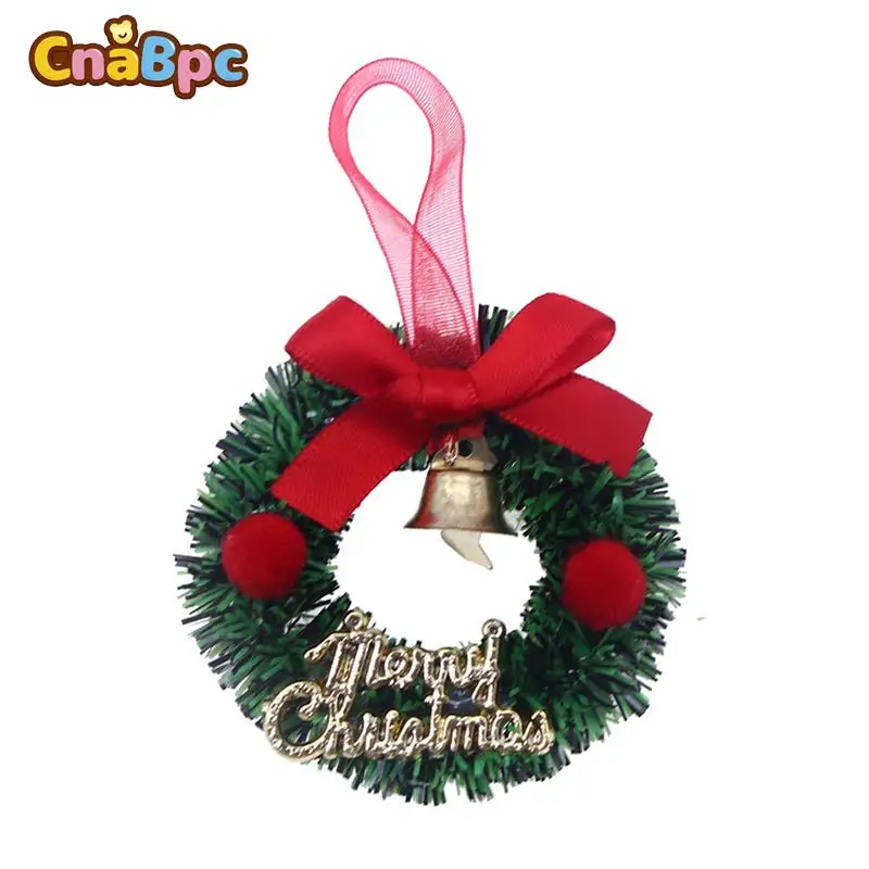 

Dollhouse Miniature 6cm Christmas Garland Wreath Model DIY Dolls House Christmas Decor Accessories Festival Scene Ornament