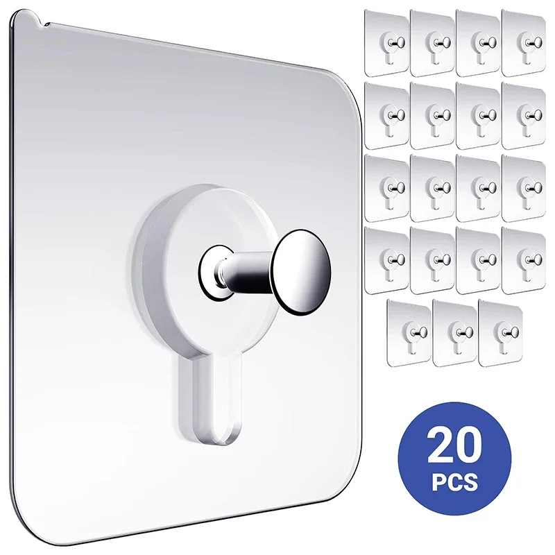 Description Picture 2 of itemStrong Adhesive Hooks Picture Frame Holder Poster Photo Clock No Drilling Hooks Waterproof Kitchen Bathroom Hanger Screw Hooks