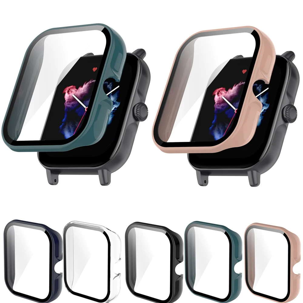 

Ударопрочный бампер для Amazfit GTS 3 Pro, защитный чехол для часов Amazfit GTS 3 Amazfit GTS3, защитный чехол из поликарбоната + закаленное стекло
