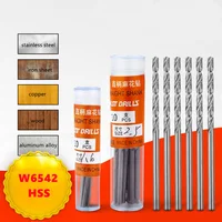 10 pièces W6542 HSS mini foret à tige droite 0.2-5.2mm, adapté aux forets électriques de forage d'acier inoxydable et de bois 2