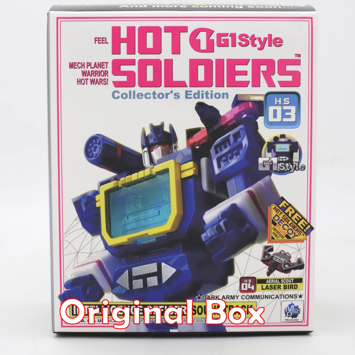 HOT SOLDIERS HS-03T インテリジェンスオフィサー 非正規 MFT HS-03 HS03 Hot Soldiers Mini Soundwave With Laserbeak