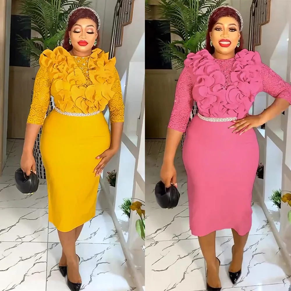 

New African Traditional Dresses for Women Church Dashiki Turkey Evening Wedding Party Long Lace Bodycon Prom Dress Outifits Robe
