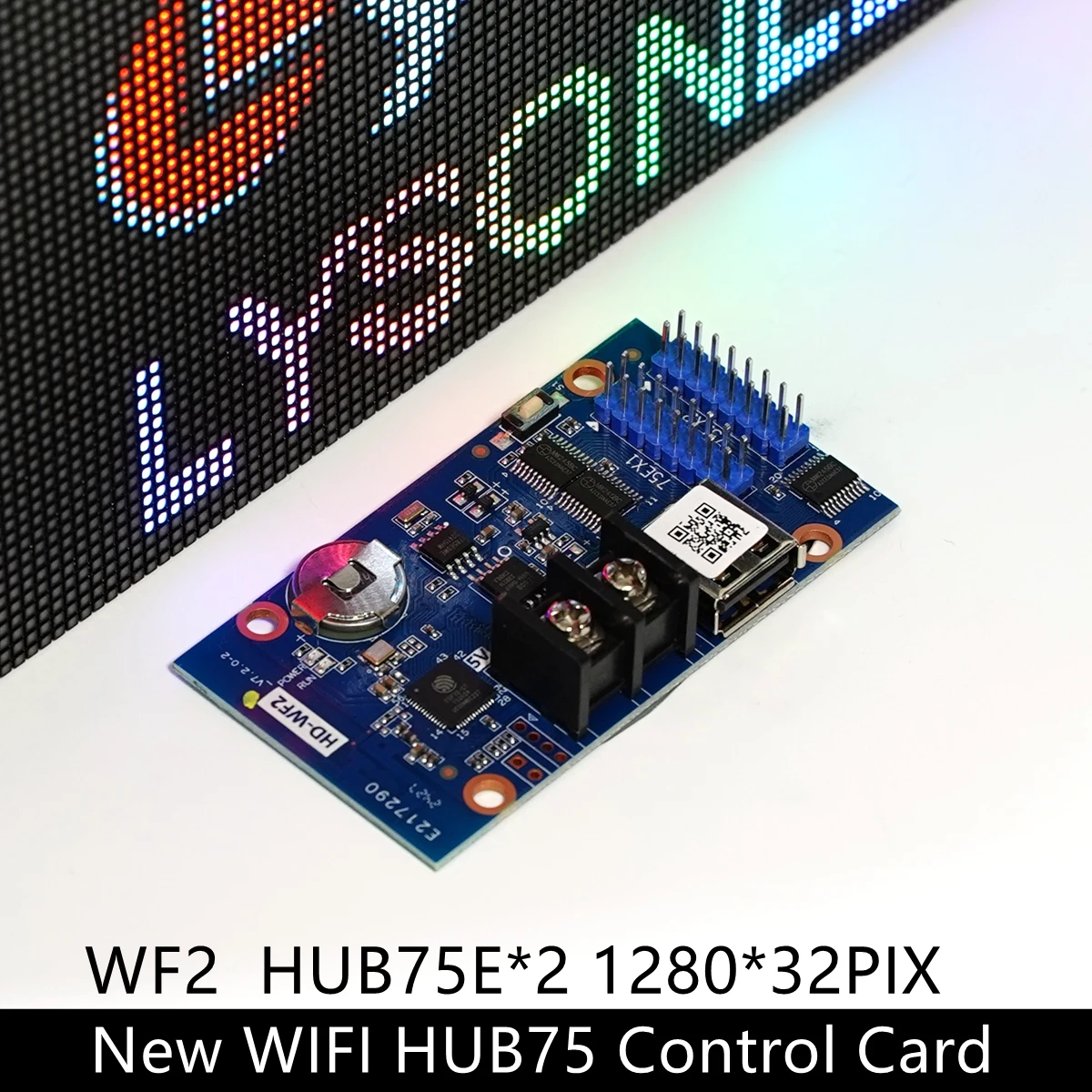 Huidu HD-WF2 Full Color Small LED Display WIFI Control Card Support P5 P8 P10 RGB Panel