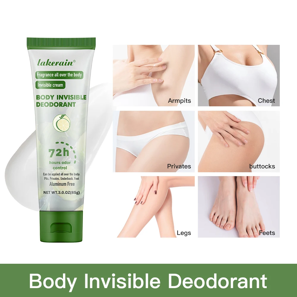 Mint flavor Whole Body Deodorant 72 Hour Odor Control Aluminum Free Baking Soda Free Skin Care