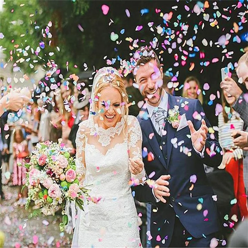 1000pcs/bag 1cm paper Confetti Mix Color for wedding birthday party decoration round Tissue for clear balloons