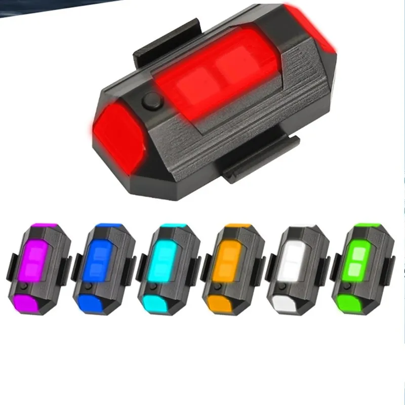 

Universal LED Anti-collision Warning Light Mini Signal Light Drone with Strobe Light 7 Colors Turn Signal Indicator Motorcycle