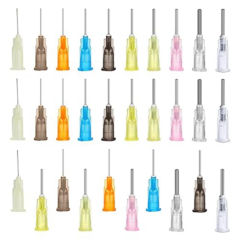 

180 Pcs Dispensing Needle Tips, Blunt Tip Dispensing Needles, Industrial Liquid Dispenser Needle For Oil Glue Applicator Durable