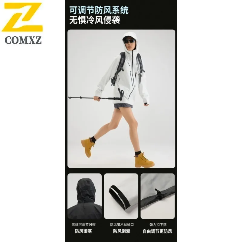 EiAO Hardshell Jacket Fully-Taped Waterproof Windproof Outdoor Travel Coat for Hiking Camping Mountaineering 2025 Professional