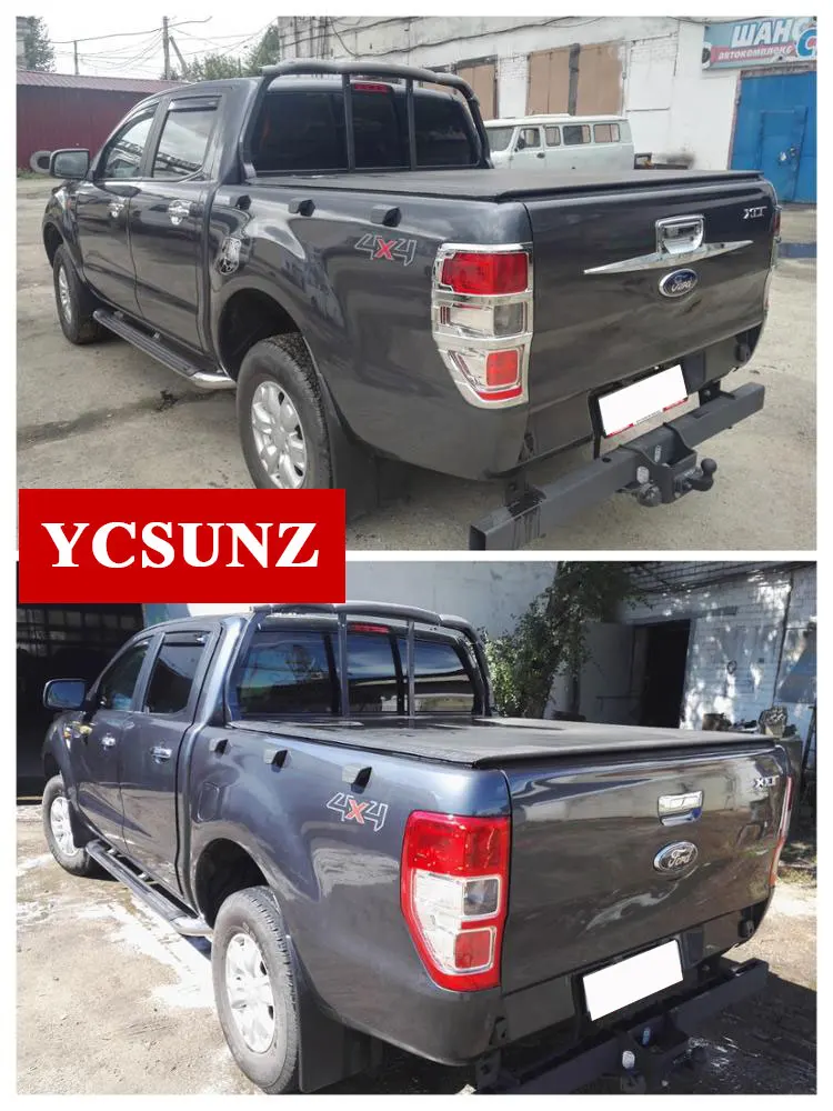 ABS Chrome Tail Lights Covers For Ford Ranger Wildtrak T6 T7 T8 2012 2013 2014 2015 Car Styling car accessories