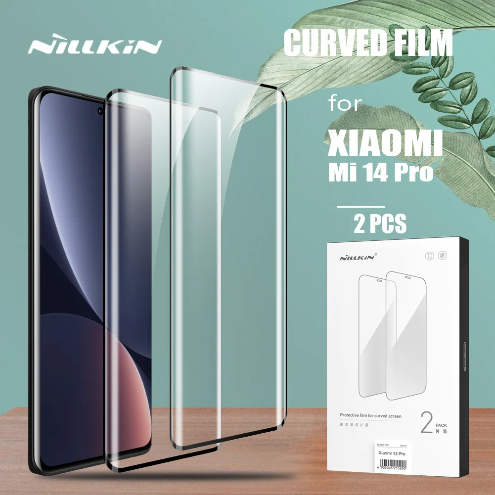 

2 шт., ударопрочная изогнутая Защитная пленка для Xiaomi Mi 14 Pro