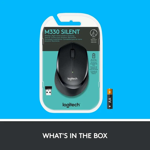 Logitech M330 SILENT PLUS Wireless Mouse 2.4GHz With USB Nano Receiver 1000 DPI Optical Tracking Designed For PC Mac Laptop 6