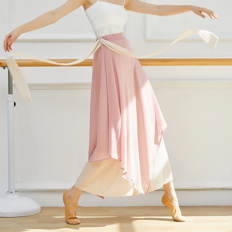 Chinese Dance Dance Pants Women Loose Flowing Chiffon Culottes Classical Performance Clothing Practice Wide Leg Pants