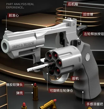 Csnoobs ZP5 357 Revolver Mechanical Continuous Firing Toy Gun Automatic Pistol Soft Dart Bullet CS Outdoor Weapon for Kid Adult 1