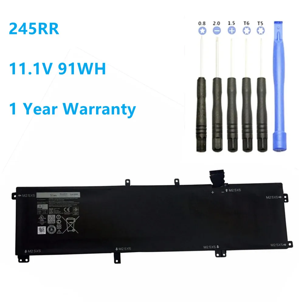 245RR Laptop Battery for Dell XPS 15 9530 9535 Precision M3800 TOTRM H76MV 7D1WJ 11.1V 91WH |