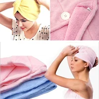 Women Long Hair Quick-Dry Hair Towel Soft Microfiber Towels Shower Cap Towel Bath Hats for Women Dry Hair Cap Lady Turban Head 5