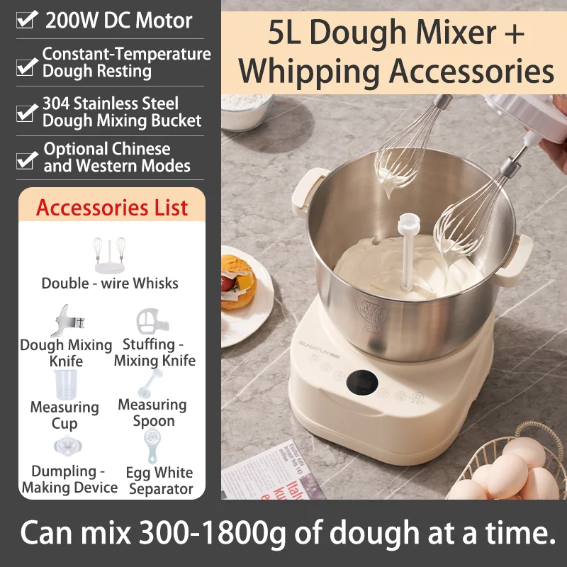 5L Mixer with Whisk