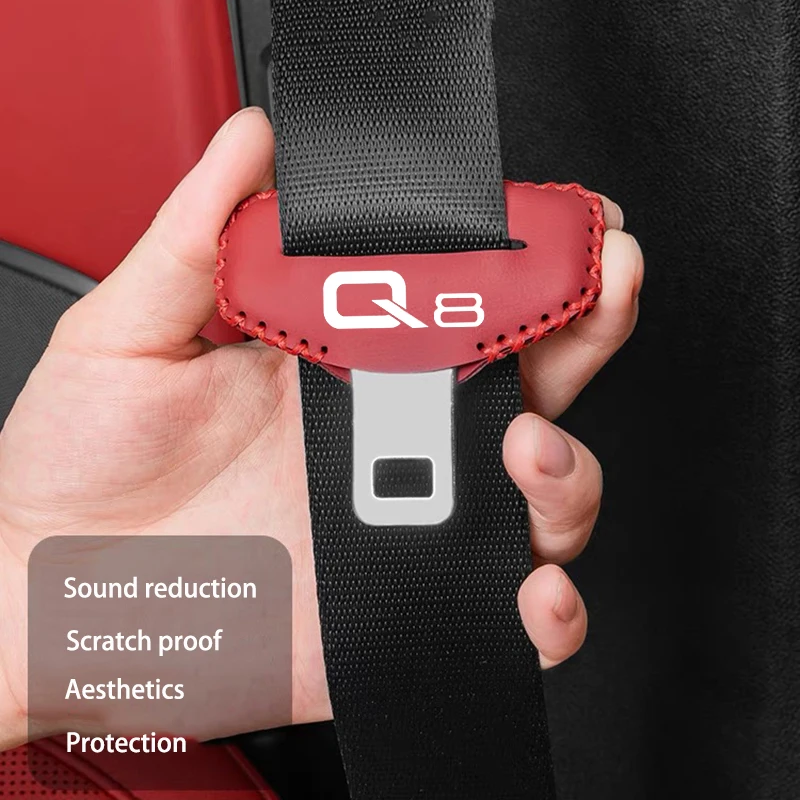 Car Seat Belt Buckle Clip Protector Interior Anti-scratch seat Belt Buckle Protective Cover for audi Q8 car accessories