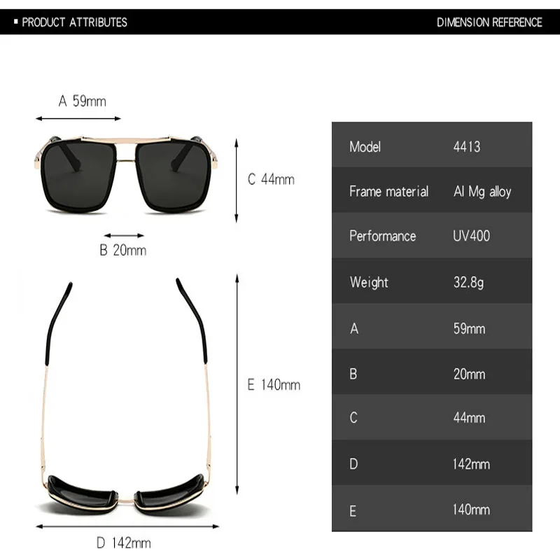 Sunglasses Punk Aviator Men's Car 877