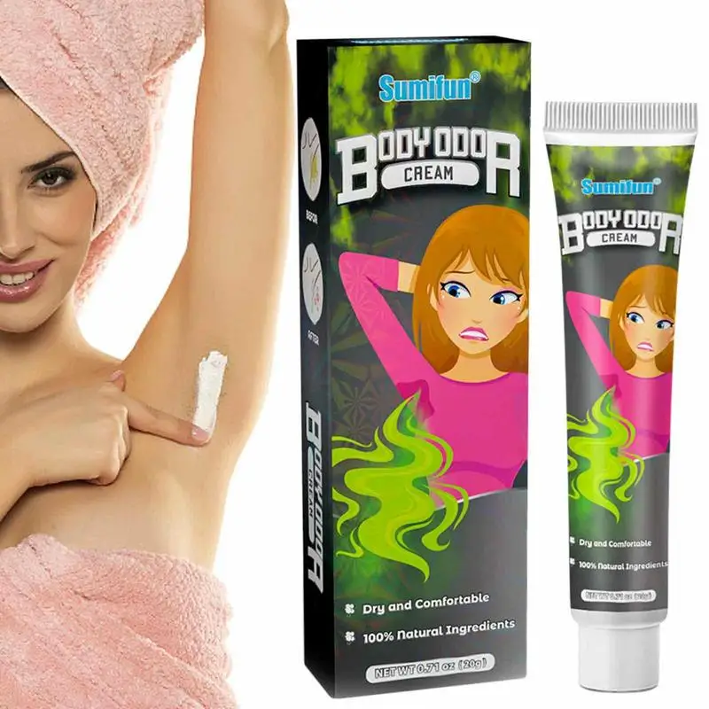 Body Odor Remove Cream Underarm Bad Smell Sweating Removal Armpit Refreshing Deodorant Cream