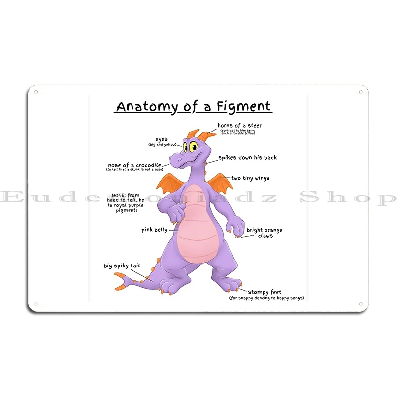 Figment 금속 사인 포스터 파티의 해부학 재미 있은 바 벽 플라크 인쇄 된 주석 기호 포스터