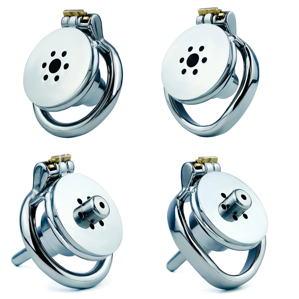 Penis Chastity Cage FRRK Negative Inverted Metal Chastity Cage Device With Band Belt Penis Restraints Lock Rings BDSM Alternative Toys Sissies Men