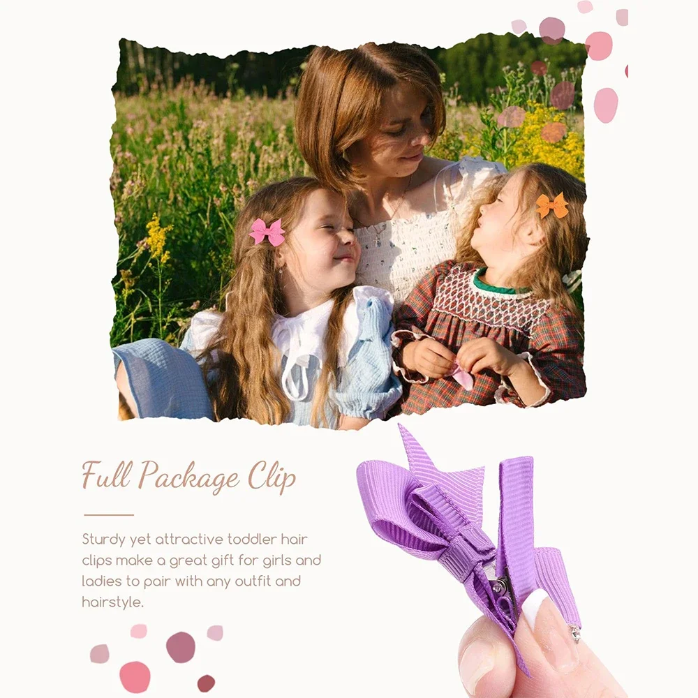 20/60 stücke Neugeborenen Baby Haar Bögen Clips Set Tiny 2,2'' Vollständig Gefüttert Bowbot Alligator Clips Mädchen Haarnadeln Haar zubehör Geschenk Set – Detail 8