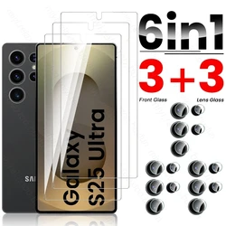 8-in-1 Tempered Glass Protection Case with Screen and Camera Shields for Samsung S24Ultra (6In1 3Front 3Lens)