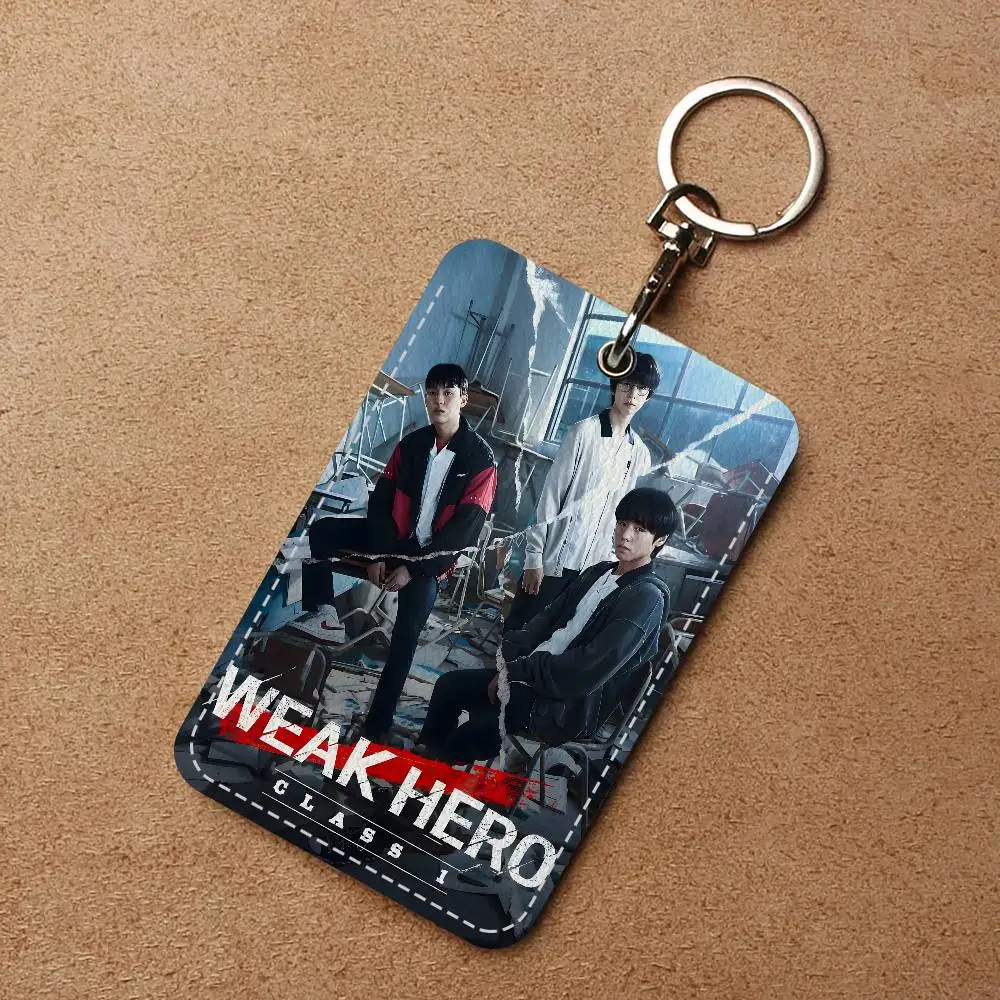 약한 영웅 클래스 1 사무용품 남성 및 여성 신용 카드 열쇠고리 학생증 ID 카드 홀더 증명서 홀더 카드