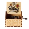 You Are My Sunshine Music Box Color Printing Wooden Hand Crank Musical Box Birthday Present Valentine's Day Christmas Gift New 1