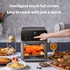 10L Electric Visual Air Fryers Oil-free Automatic Household Kitchen Multifunction Bread Cake Meet Food Baking Oven Deep Fryer 3