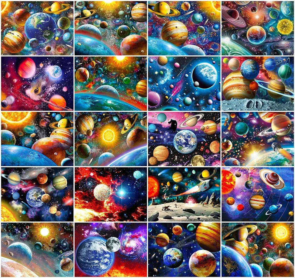 Набор для алмазной вышивки MomoArt, мозаика 5D с рисунком планеты, вышивка с землей, универсальное настенное украшение